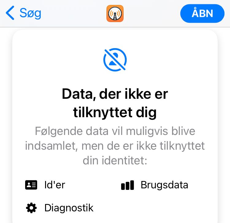 Overcast indsamler ingen data, der kan relateres tilbage til brugeren.